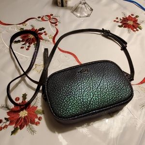 Coach Hologrm Leather Cross  Body Clutch/Wristlet